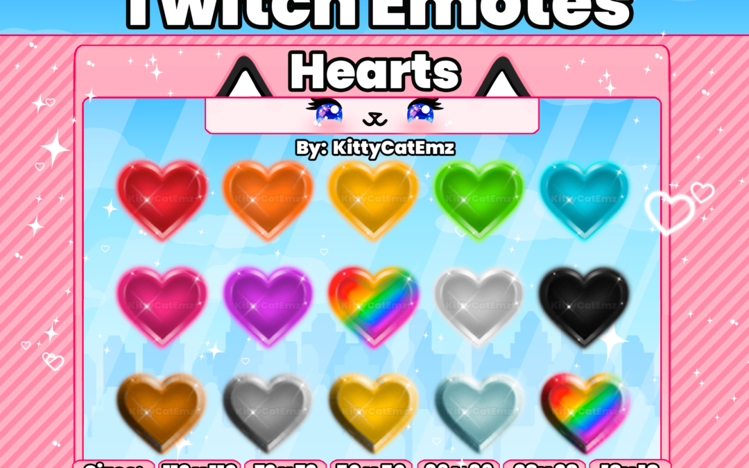 Twitch Emotes: Hearts